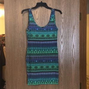 Forever 21 Mini Dress multi color and tribal print